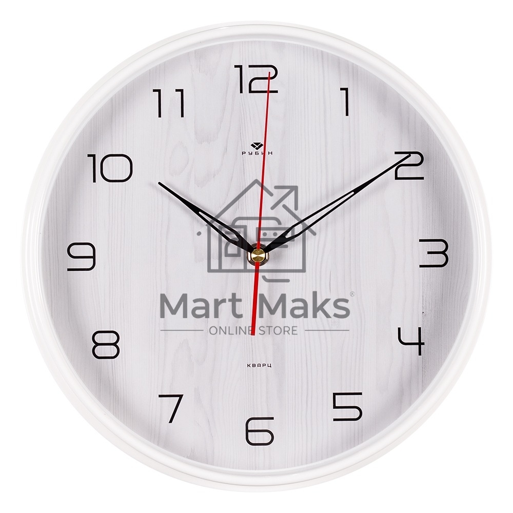 Настенные часы РУБИН 2940-117 белый дуб