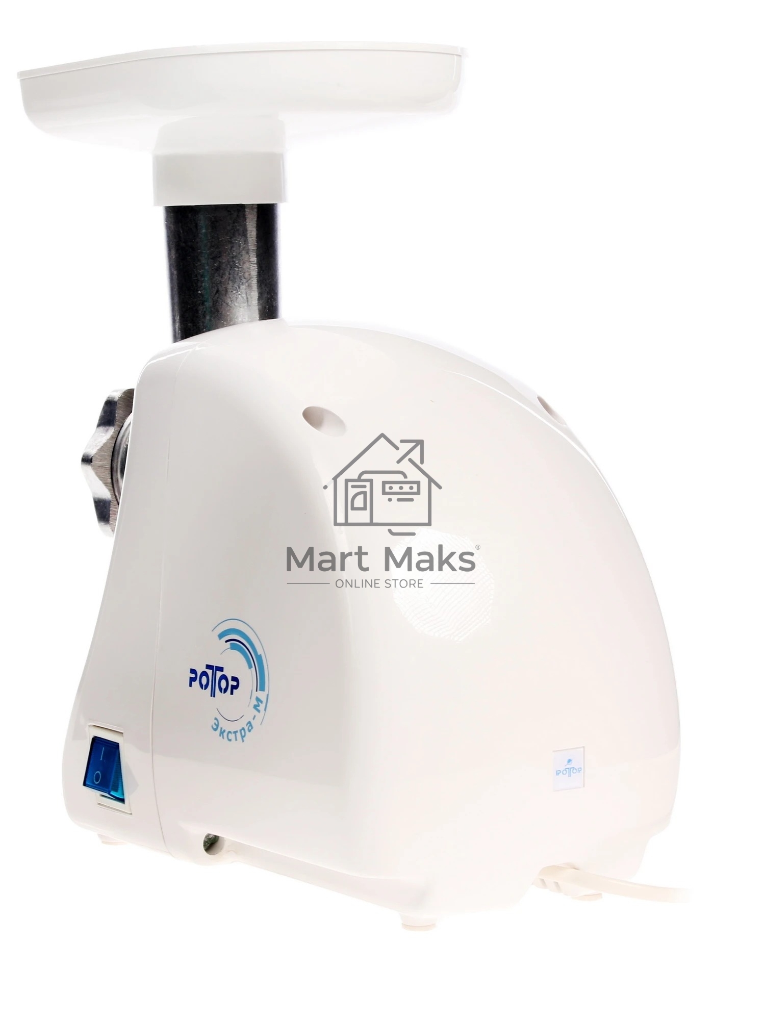 Мясорубка электрическая Ротор Экстра М ЭМШ 35/250-1 белый, 1500 Вт, 0.6 кг/мин, защита от перегрузки, насадки - 2