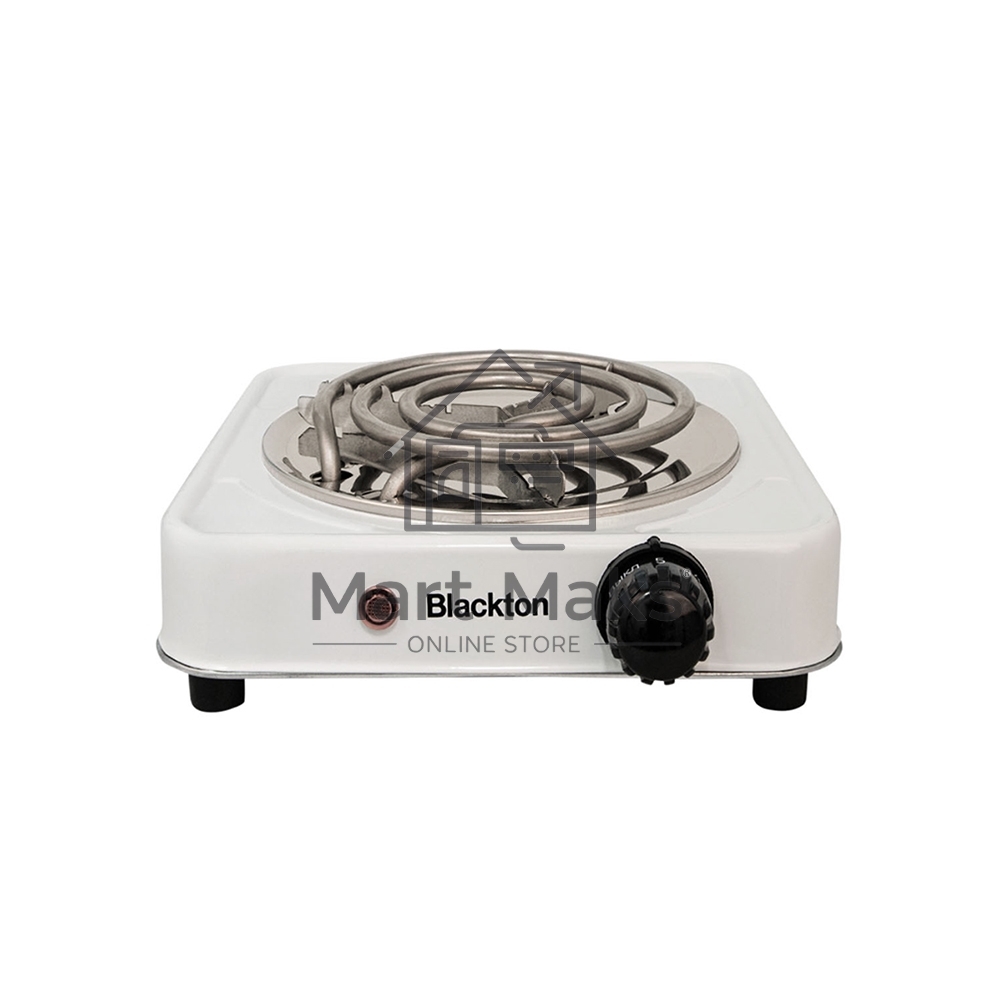 Плита настольная электрическая Blackton Bt HP100S белый, 1 кВт, ТЭН, конфорки - 1, металл, поворотные переключатели