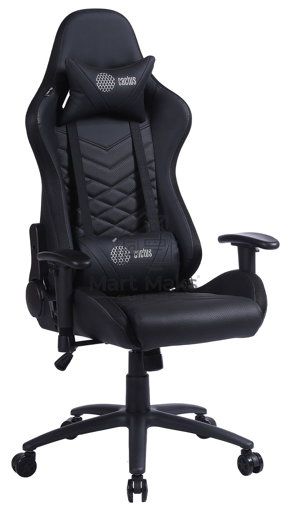 Кресло игровое Cactus CS-CHR-0099BL черный сиденье черный эко.кожа с подголов. крестовина металл пластик черный