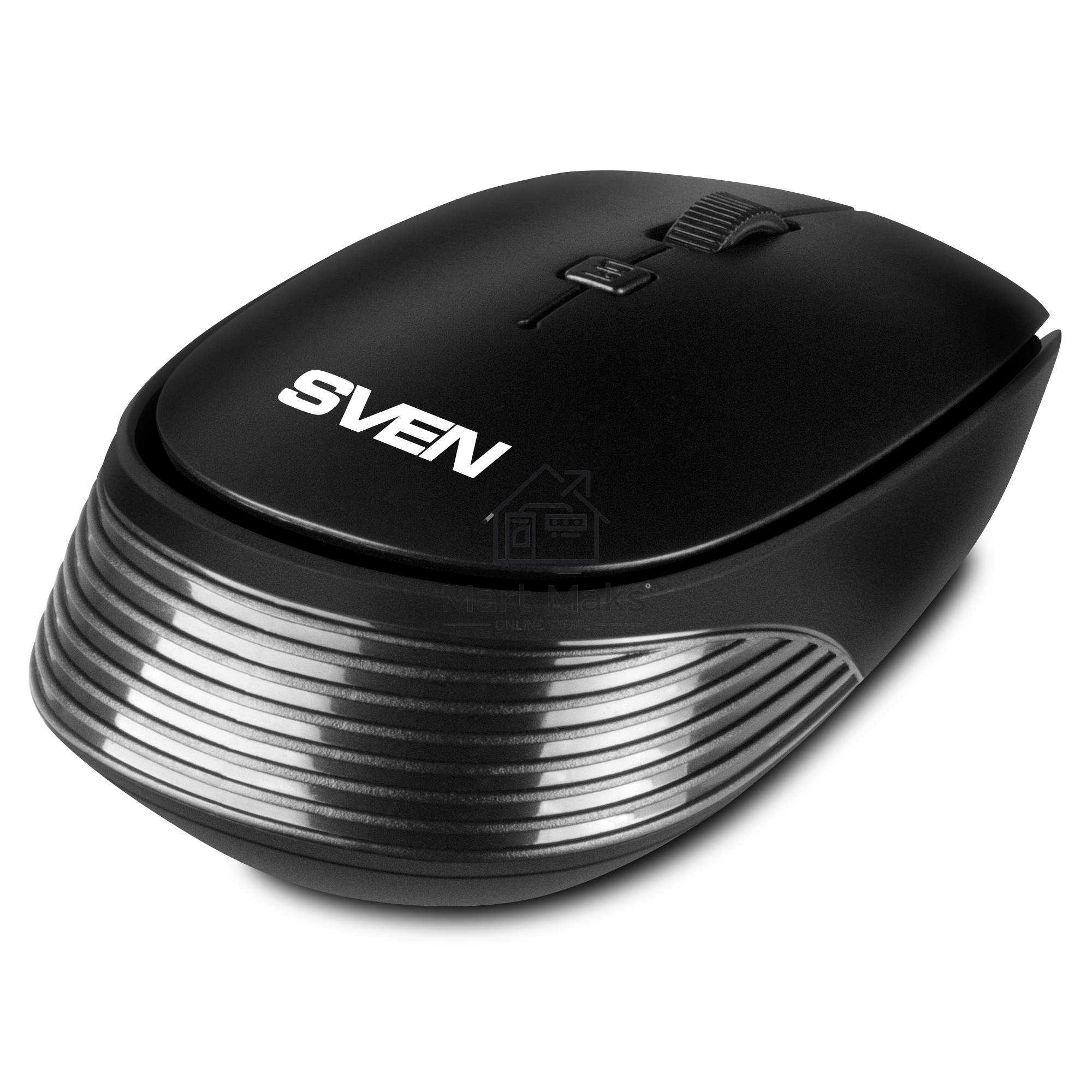 Мышь беспроводная SVEN RX-210W черный, 1400 dpi, радиоканал, USB, кнопки - 4