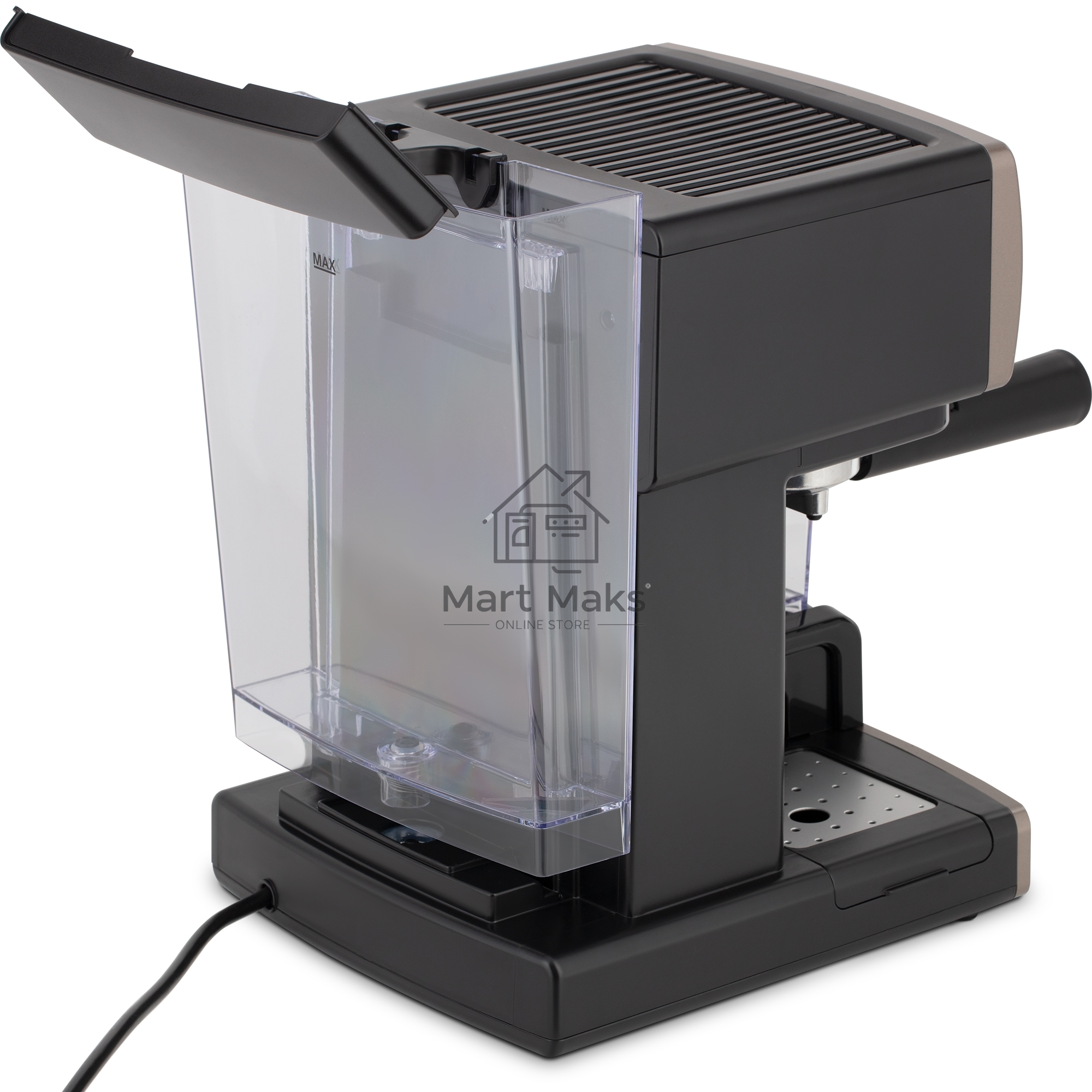 Кофеварка рожковая Vitek VT-1517 (BN) коричневый, исп. кофе - молотый, 1.65 л, 1238 Вт, 15 Бар