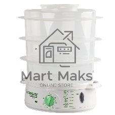 Пароварка электрическая Endever Vita-175, белый/зеленый