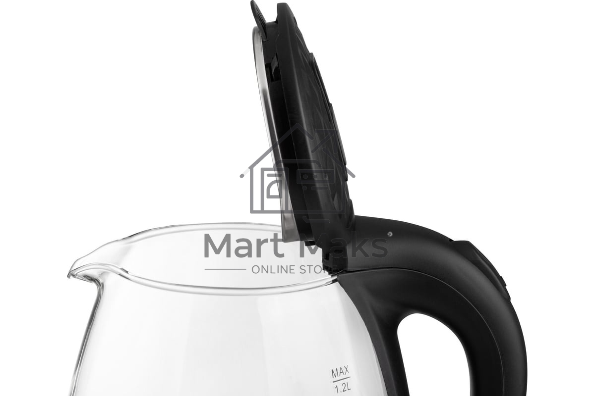 Чайник электрический Homestar HS-1053 1.2л. стекло, пластик, черный