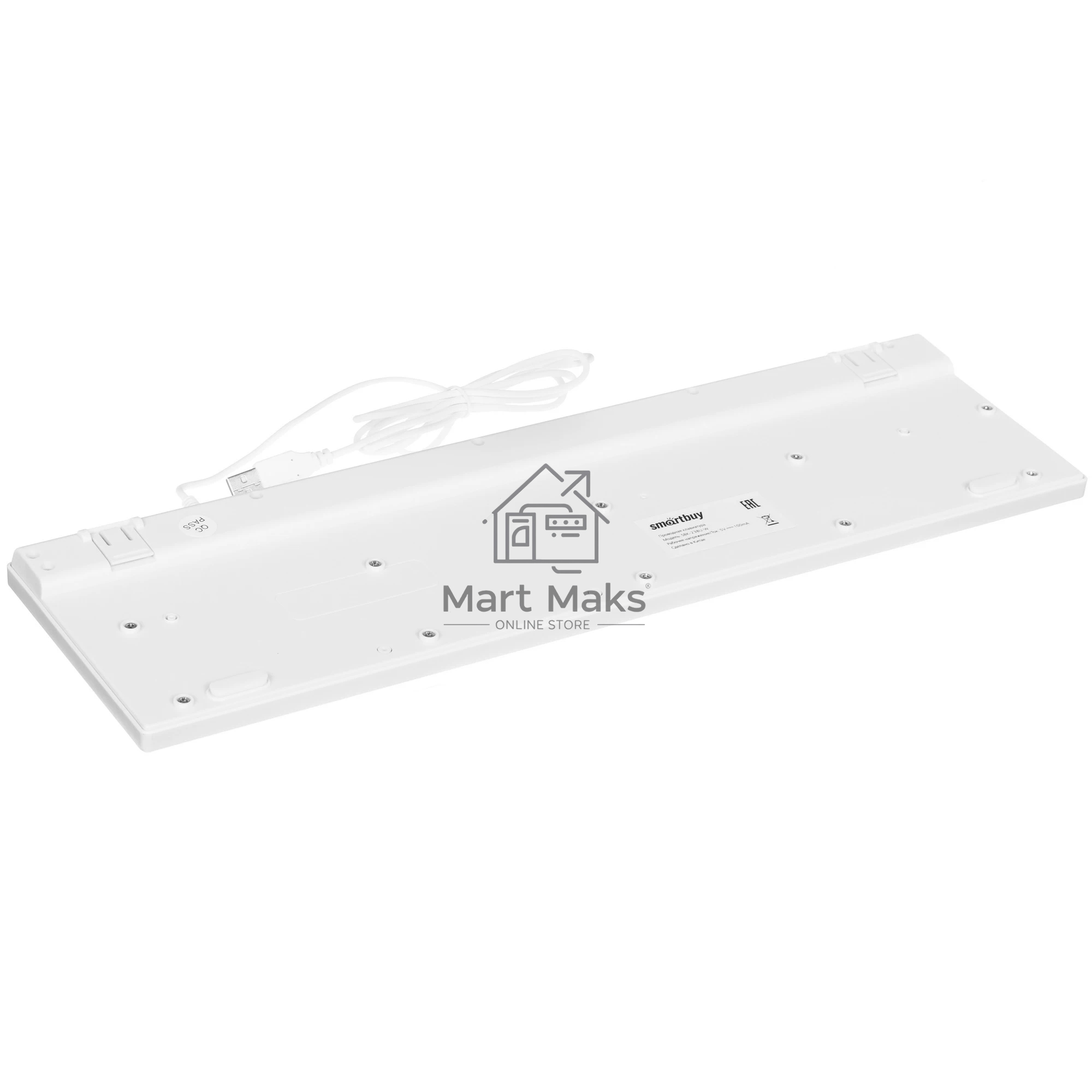 Клавиатура проводная мультимедийная Smartbuy ONE 238 USB белая (SBK-238U-W)/20