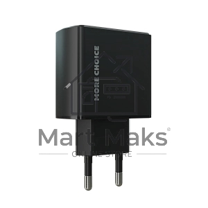 Зарядное устройство MORE CHOICE (4610196409943) NC61 СЗУ 1USB+1USB-C 3.0A PD 20W+QC3.0 быстрая зарядка черный