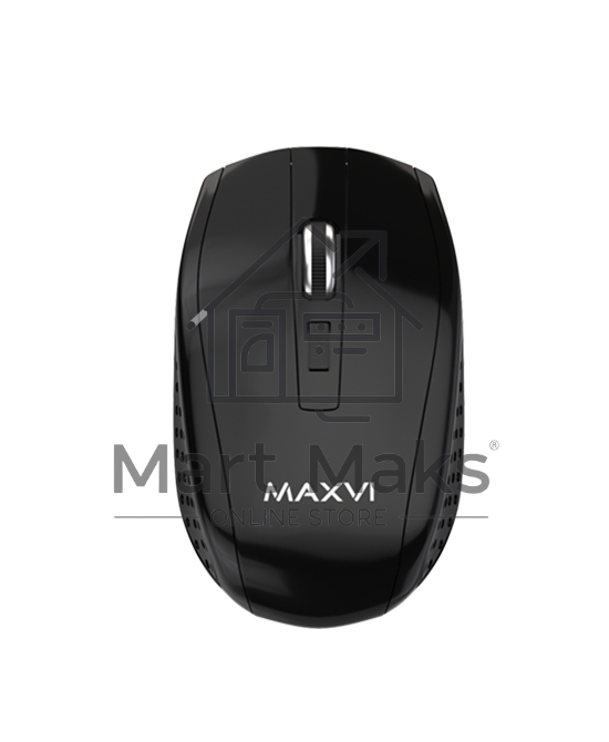 Мышь беспроводная Maxvi MWS-04 черный, 4 кнопки, 1600 dpi