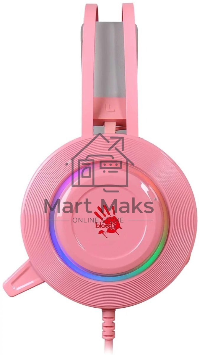 Гарнитура проводная с микрофоном A4 Bloody G521 розовый 2.3м мониторные USB оголовье (G521 (PINK))