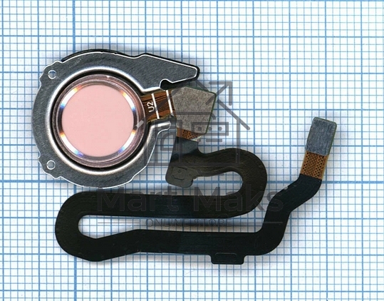 Кнопка HOME в сборе с механизмом и шлейфом для Huawei Honor 8, розовая