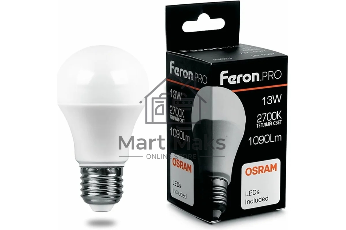Лампа светодиодная FERON PRO LB-1013 (38032) 13 вт Е27 теплый