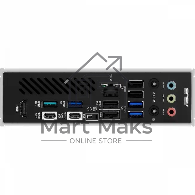 Материнская плата ASUS X870 MAX GAMING WIFI7, AM5, AMD X870, 4xDDR5, 4xSATA, 3xM.2, 1xPCIe 5.0 x16, 2xPCIe 4.0 x16, 1xPCIe x1, 1xHDMI, 2xUSB-C 40Gbps (USB4), 1xUSB-A 10Gbps, 3xUSB-A 5Gbps, 4xUSB-A 2.0, 1x2.5Gb LAN, Wi-Fi 7, Bluetooth 5.4, 3x3.5 мм, 7.1, A