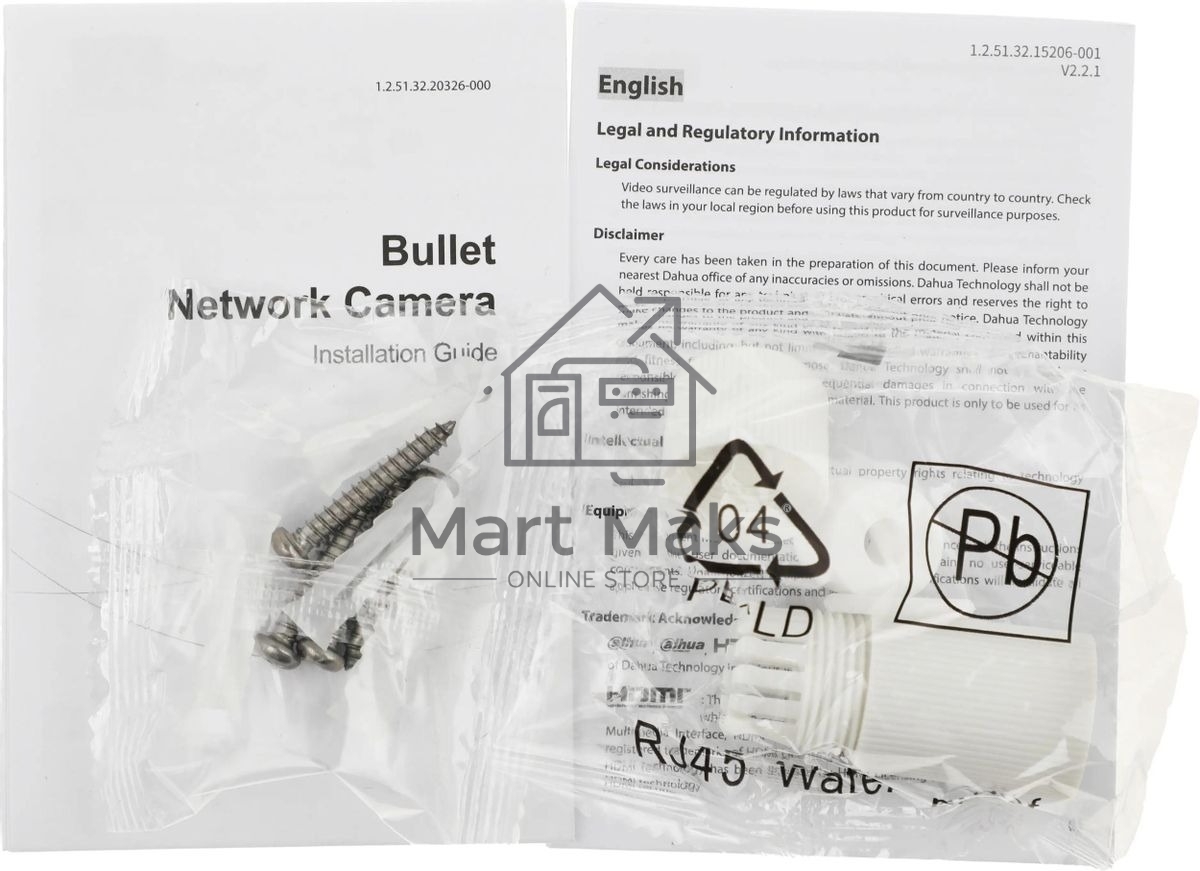 Камера видеонаблюдения IP Dahua DH-IPC-HFW1430DS1P-SAW-0280B Wi-Fi 2.8-2.8мм цв. корп.:белый/черный