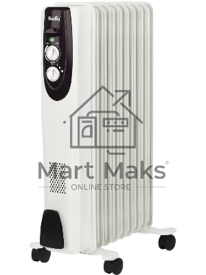 Обогреватель масляный Ballu Classic BOH/CL-09WRN (9 секций), белый, 2000 Вт, 25 м2, термостат