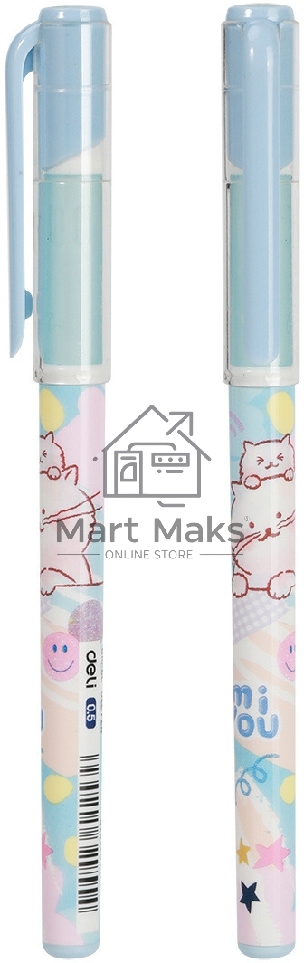 Ручка гелевая Deli MiYou EG15-BL ассорти, d=0.5мм, синие чернила