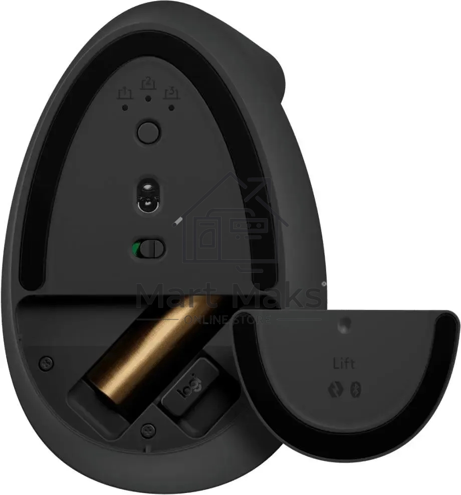 Мышь беспроводная Logitech Lift графитовый, 4000 dpi, радиоканал, Bluetooth, USB, кнопки - 6