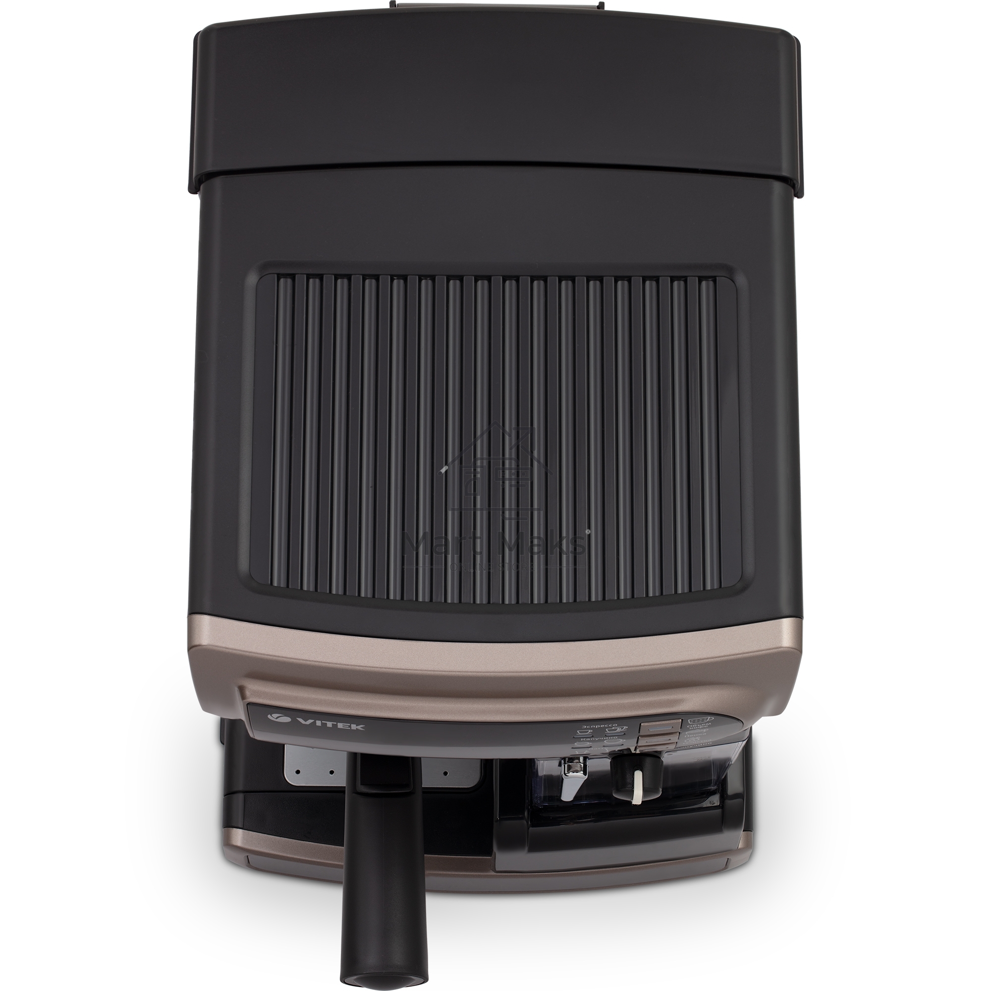 Кофеварка рожковая Vitek VT-1517 (BN) коричневый, исп. кофе - молотый, 1.65 л, 1238 Вт, 15 Бар
