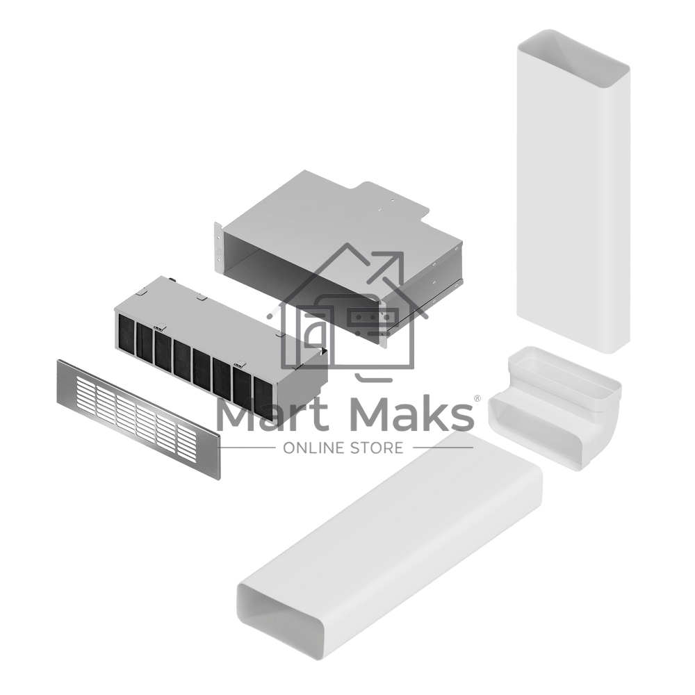 Комплект воздуховодов Maunfeld MIDS604 с фильтром CF312MW (для ПАНЕЛИ MIHC604SF2BK)
