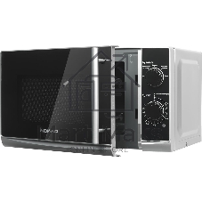 Микроволновая печь home HMM207ES черный/серебристый, 20 л, 700 Вт, переключатели - поворотный механизм