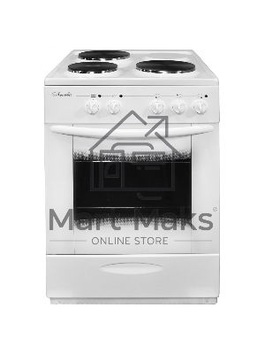 Плита электрическая Лысьва ЭП 301 МС белый, конфорок 3 шт, духовка 57 л, 50 см x 84 см x 60 см (без крышки)