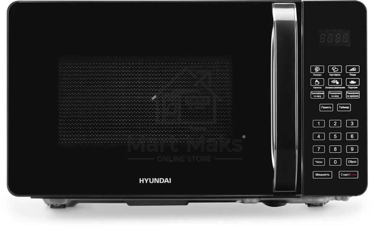 Микроволновая печь Hyundai HYM-D2076 черный, 20 л, 700 Вт, переключатели - сенсор
