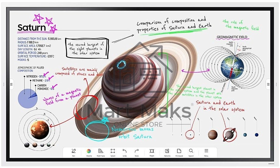 Панель Samsung WM65B Flip Chart Pro белый, 65 