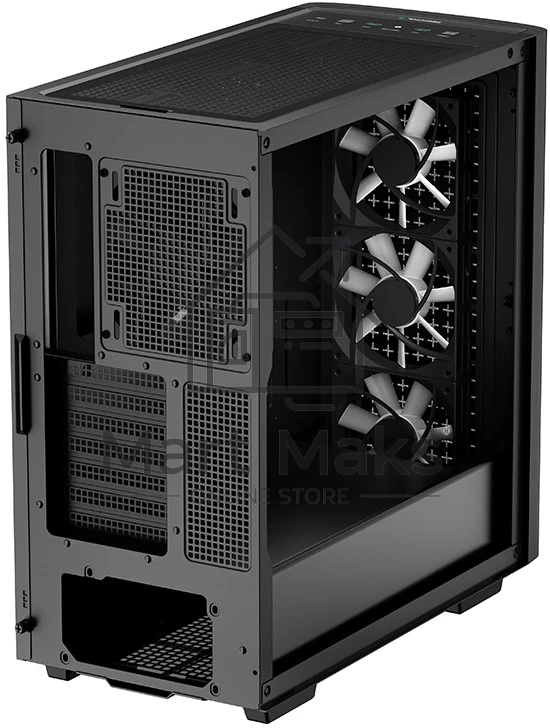 Компьютерный корпус Deepcool CK560 без БП, боковое окно (закаленное стекло), 3xARGB LED 120мм вентилятора спереди и 1x140мм вентилятор сзади, черный, ATX
