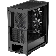 Компьютерный корпус Deepcool CK560 без БП, боковое окно (закаленное стекло), 3xARGB LED 120мм вентилятора спереди и 1x140мм вентилятор сзади, черный, ATX