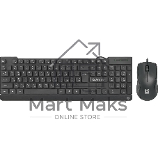 Комплект клавиатура+мышь Defender York C-777 проводной, USB, 1000 DPI, чёрный