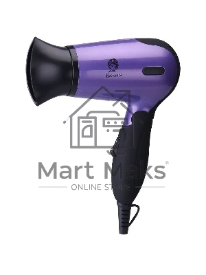 Фен Василиса ФН2-1400 фиолетовый/черный, 1400 Вт, компактный
