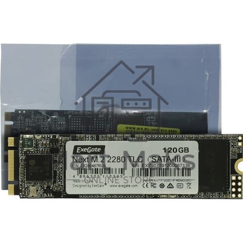 Накопитель SSD ExeGate EX280467RUS A2000MNext 120 Gb M.2 2280 3D TLC (SATA-III)