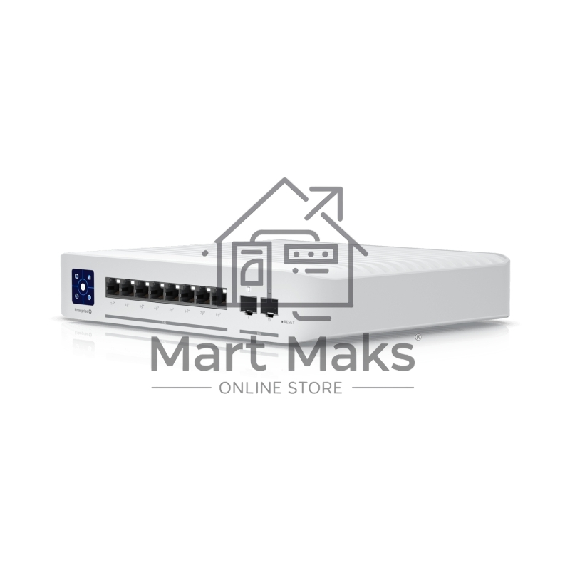 Коммутатор PoE в стойку Ubiquiti UniFi Switch Enterprise 8 PoE [USW-Enterprise-8-PoE] 8х 2.5G RJ45, 2х 10G SFP+, раздача 120 Вт