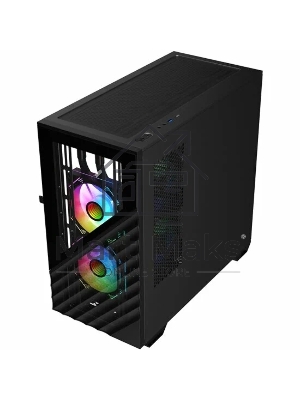 Компьютерный корпус 1STPLAYER DK D7 черный mATX 3x120мм LED fans D7-BK-3F1