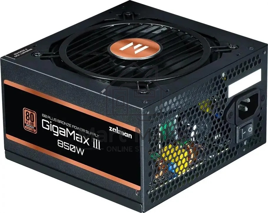 Блок питания Zalman GigaMax III 750W Retail (ZM750-GV3), 750Вт, 80 PLUS Bronze, 120мм, черный