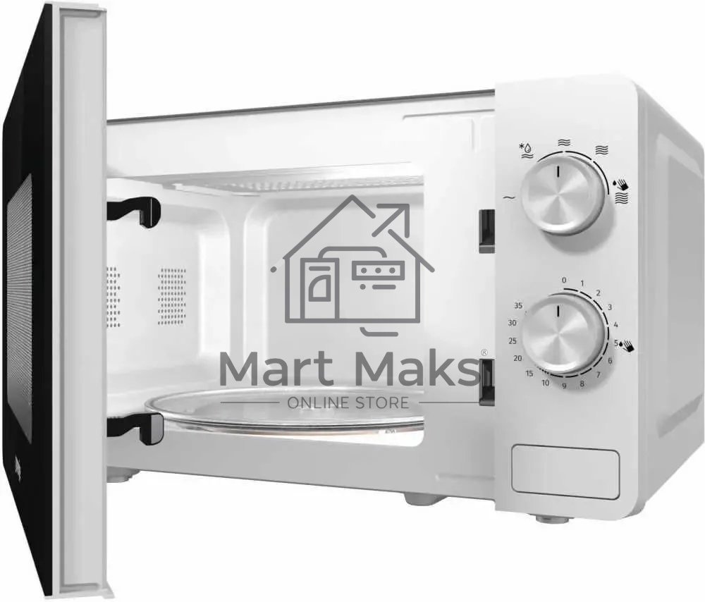Микроволновая печь Gorenje MO20E1W белый, 20 л, 800 Вт, переключатели - поворотный механизм