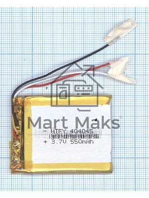 Аккумулятор Li-Pol (батарея) 4*40*45мм 3pin 3.7V/550mAh
