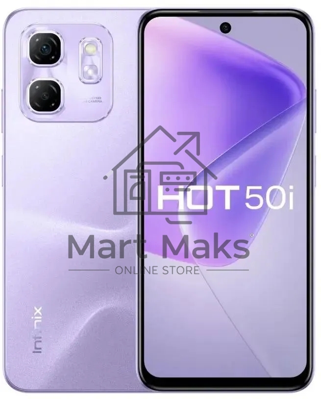 Смартфон Infinix HOT 50i, 4/128Gb, фиолетовый