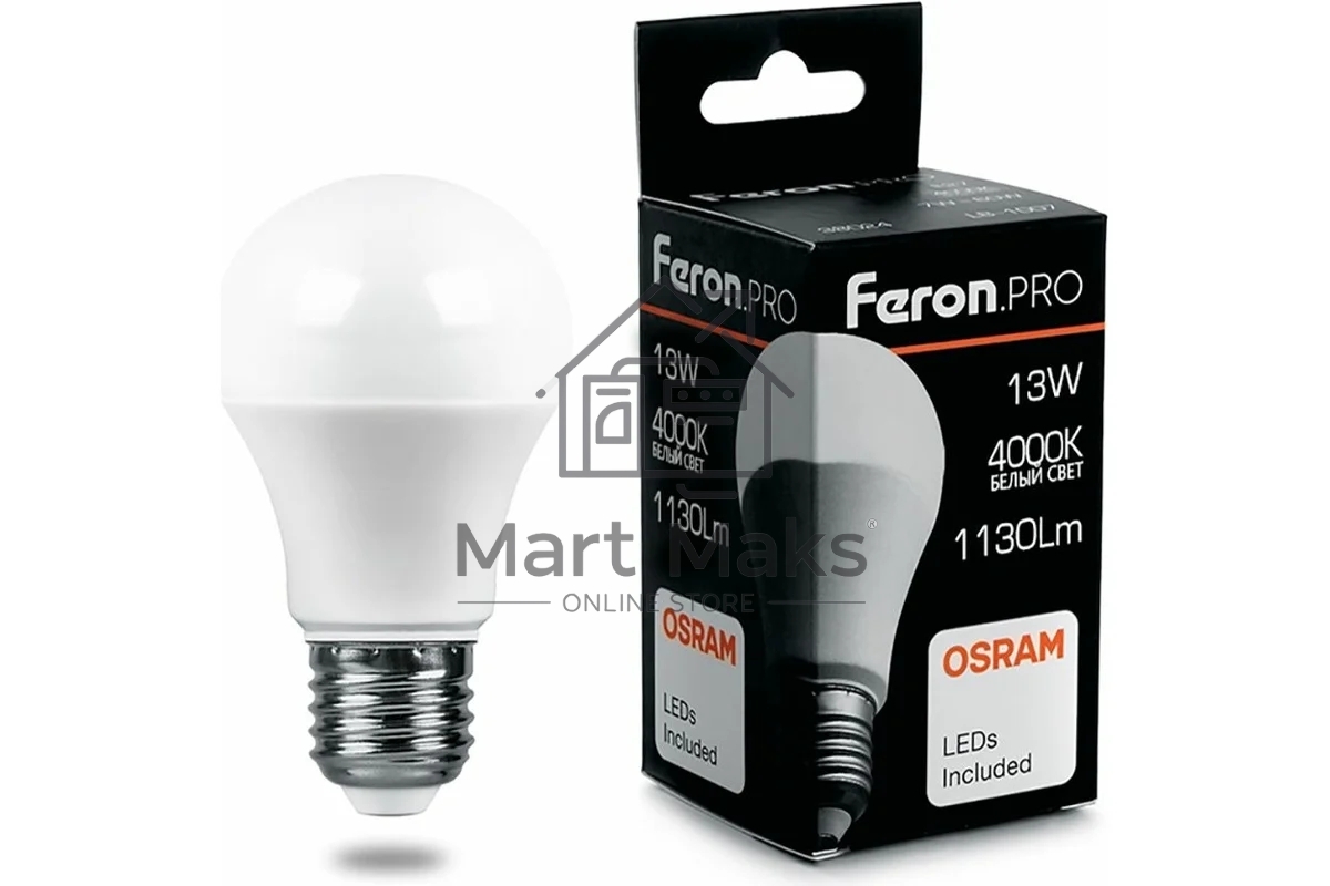 Лампа светодиодная FERON PRO LB-1013 (38033) 13 вт Е27 белый