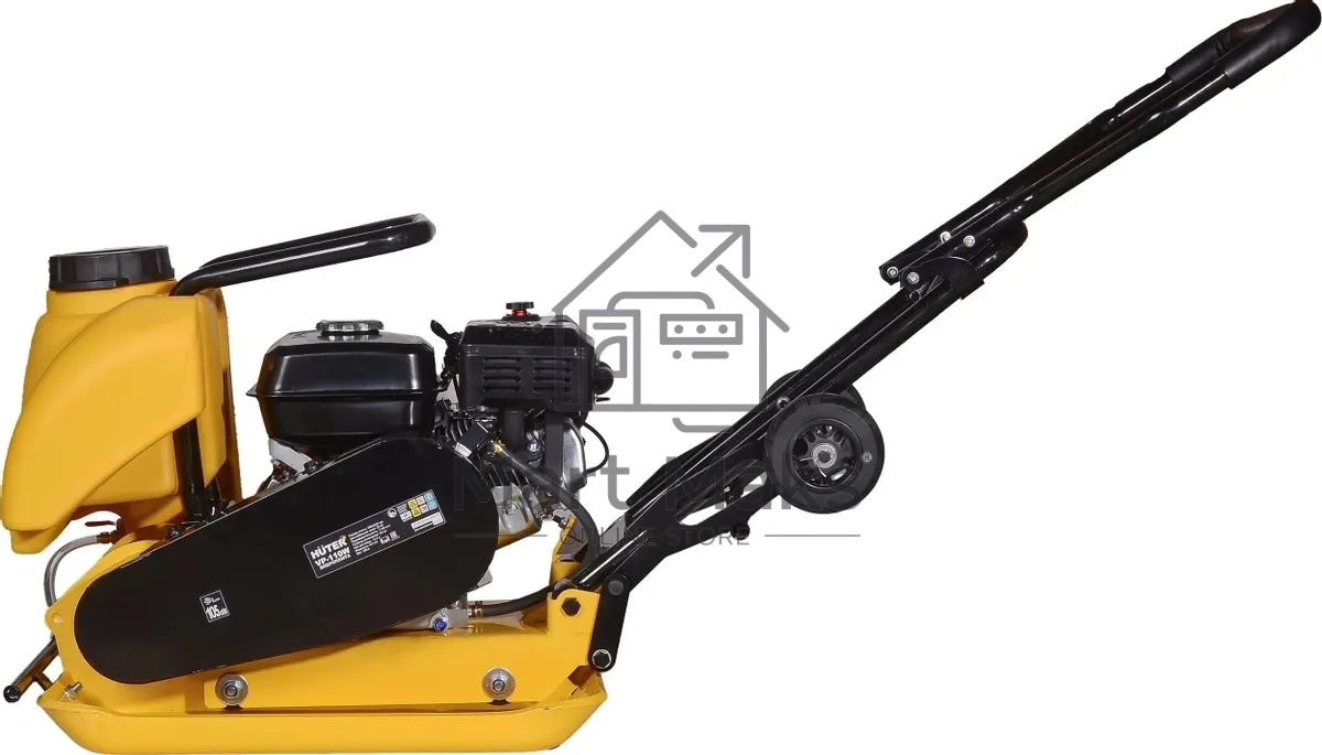 Виброплита бензиновая Huter VP-110W 13.3 л, 4780 Вт 6.5 л.с., 25 кН, подошва 580х500 мм, 1150 м²/ч, 105 дБ