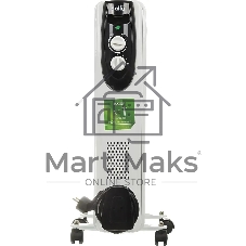 Обогреватель масляный Ballu Classic BOH/CL-09WRN (9 секций), белый, 2000 Вт, 25 м2, термостат