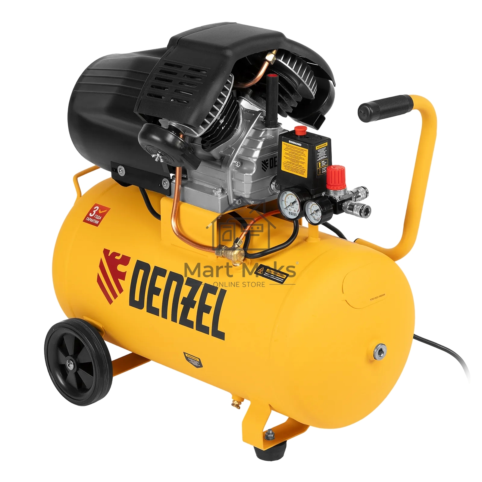 Компрессор воздушный Denzel прям. привод DCV1800/50, 1,8 кВт, 50 л, 320 л/мин