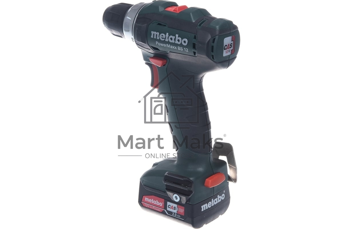Дрель-шуруповерт аккумуляторная Metabo PowerMaxx BS 12 601036500, Аккумуляторный, 12В, 2 АКБ, Кейс