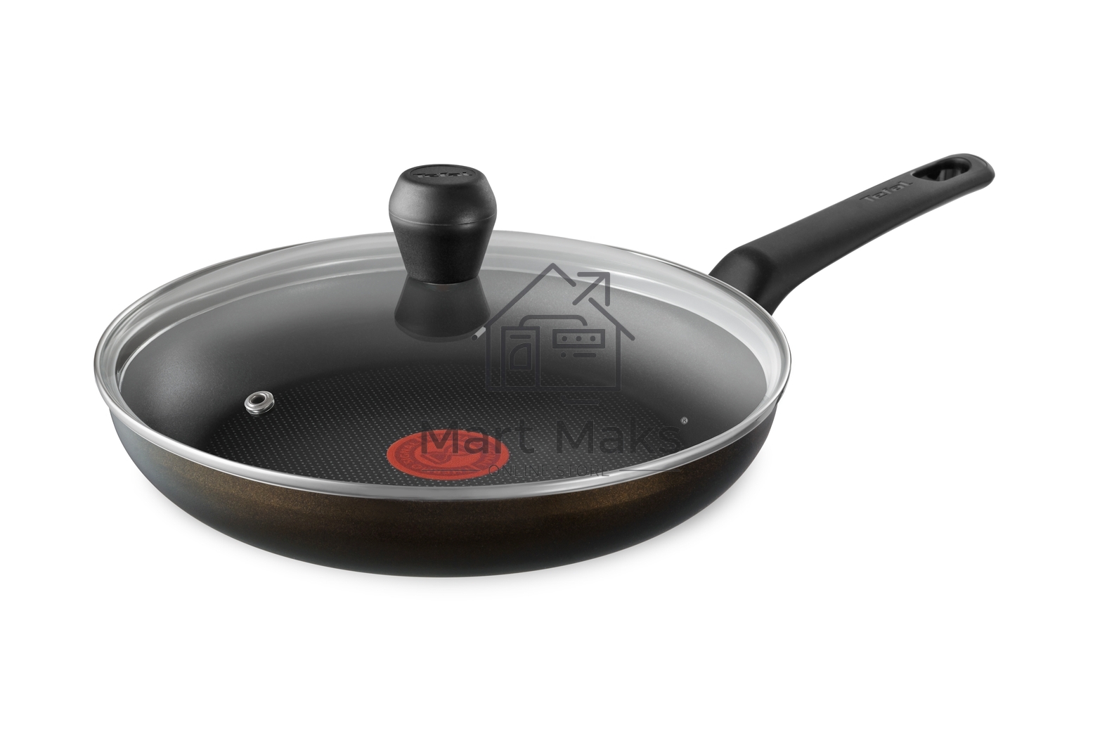 Сковорода Tefal Easy Plus 04237924 круглая 24см ручка несъемная (с крышкой) черный (9100054100)
