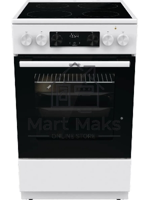 Плита электрическая Gorenje GEC5C42WG белый, конфорок 4 электрических, духовка 70 л, 50 см x 85 см x 59.4 см (без крышки)