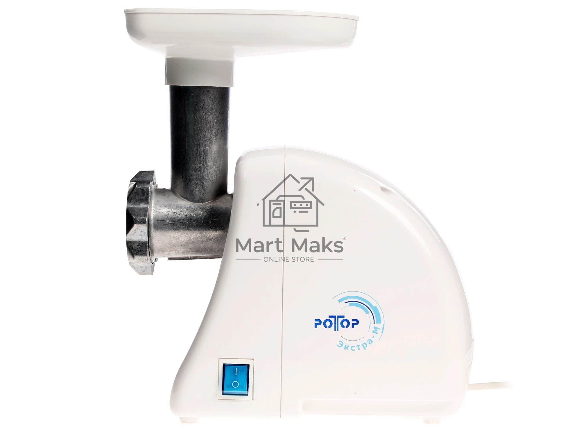 Мясорубка электрическая Ротор Экстра М ЭМШ 35/250-1 белый, 1500 Вт, 0.6 кг/мин, защита от перегрузки, насадки - 2