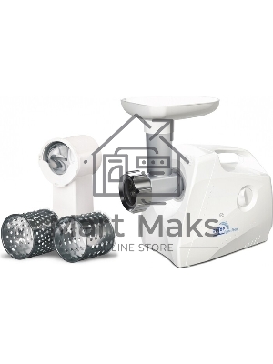 Мясорубка электрическая Ротор Люкс ЭМШ 35/300-4 белый, 1500 Вт, 0.6 кг/мин, насадки - 4