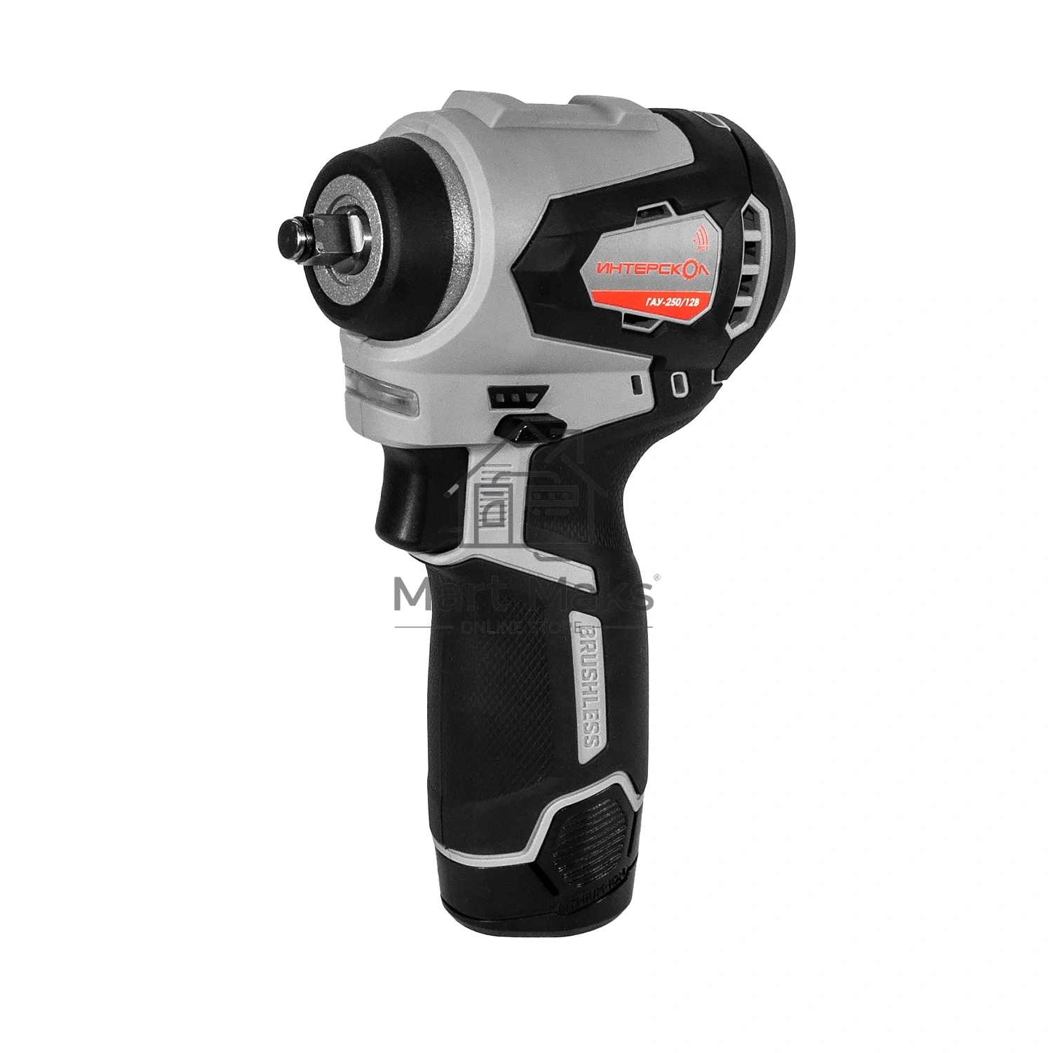 Бесщеточный ударный аккумуляторный гайковерт INTERSKOL АПИ-Т ГАУ-250/12ВЭ (картон, без аккум. и ЗУ)