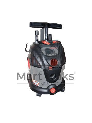 Строительный пылесос INTERSKOL PU-20/1400P серый, 230/1400 Вт, уборка сухая/сбор воды/выдув, пылесборник мешок/контейнер, 20 л