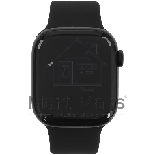 Умные часы Apple Watch Series 11 A3331 42мм OLED корп.черный Sport Band рем.черный разм.брасл.:M/L (MEQU4LW/A)