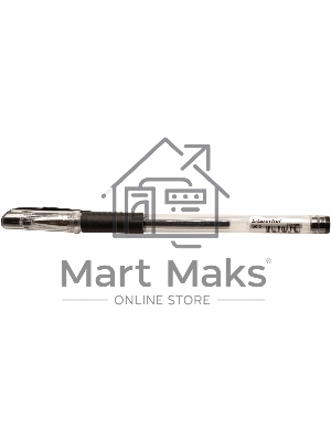 Ручка гелевая Silwerhof Eco Solo, d=0.5мм, черные чернила, сменный стержень, игловидный пишущий наконечник, линия 0.5мм