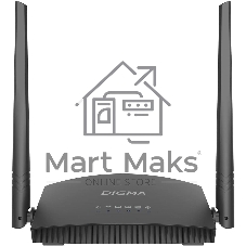 Роутер беспроводной Digma DWR-N301 N300 10/100BASE-TX черный (упак.:1шт)